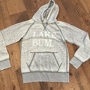 Lake Bum hoodie. Vintage lived in feel, no stains, good condition